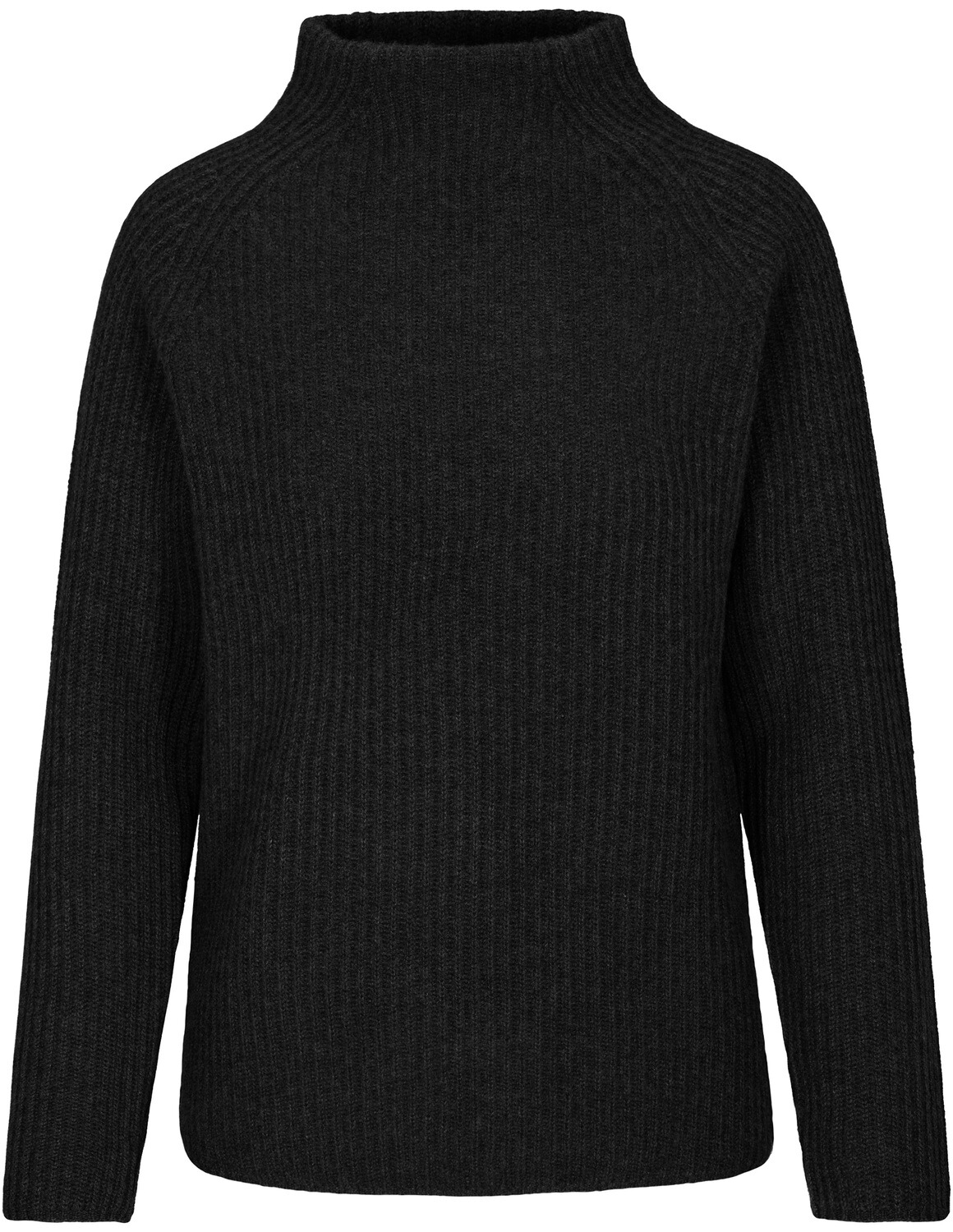 In Linea Kaschmir Rippenstrickpullover Black (Größe: 40)