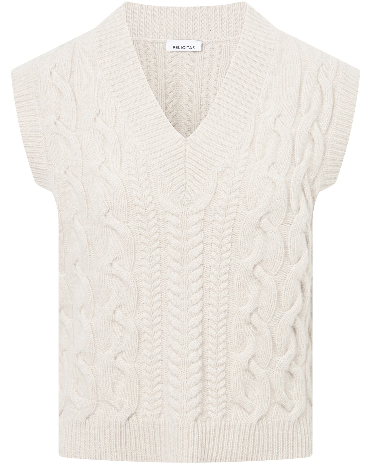 FELICITAS Zopfpullunder Pua Beige (Größe: M/L)