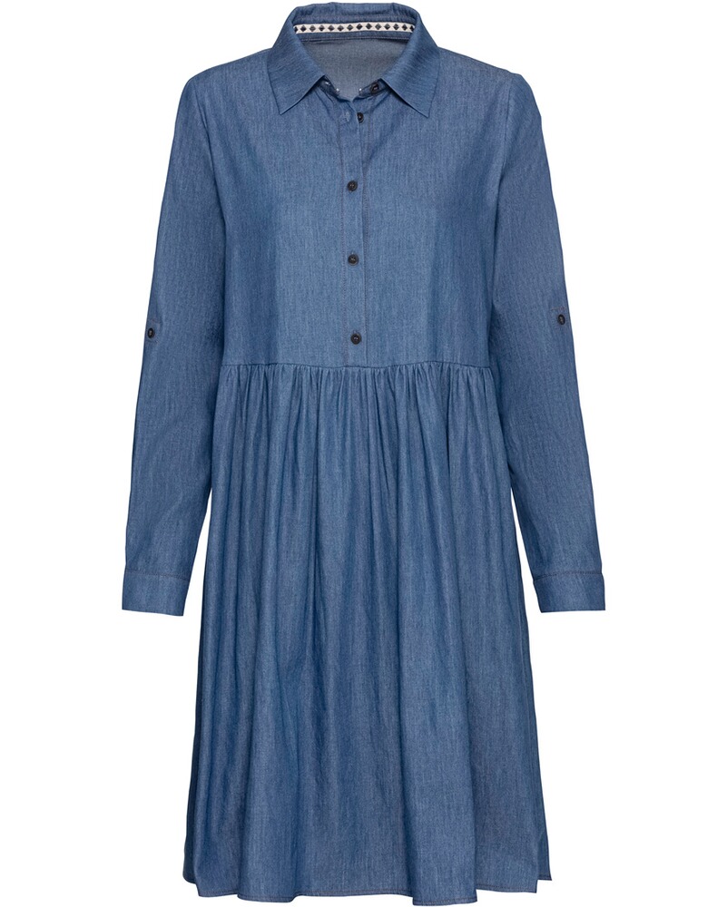 Hemd-Stufenkleid in Jeans-Optik