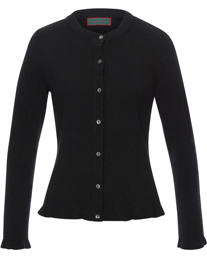 Cardigan mit Rüschenkante