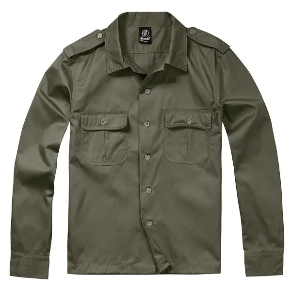 Brandit US Hemd Langarm oliv