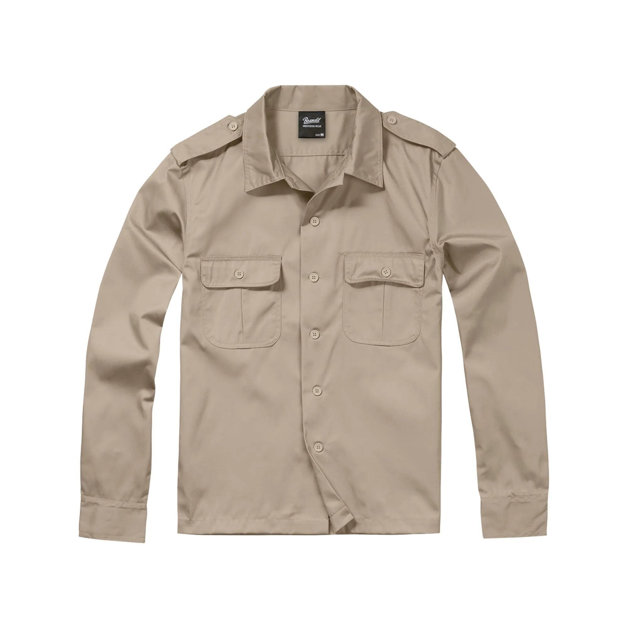 Brandit US Hemd Langarm beige