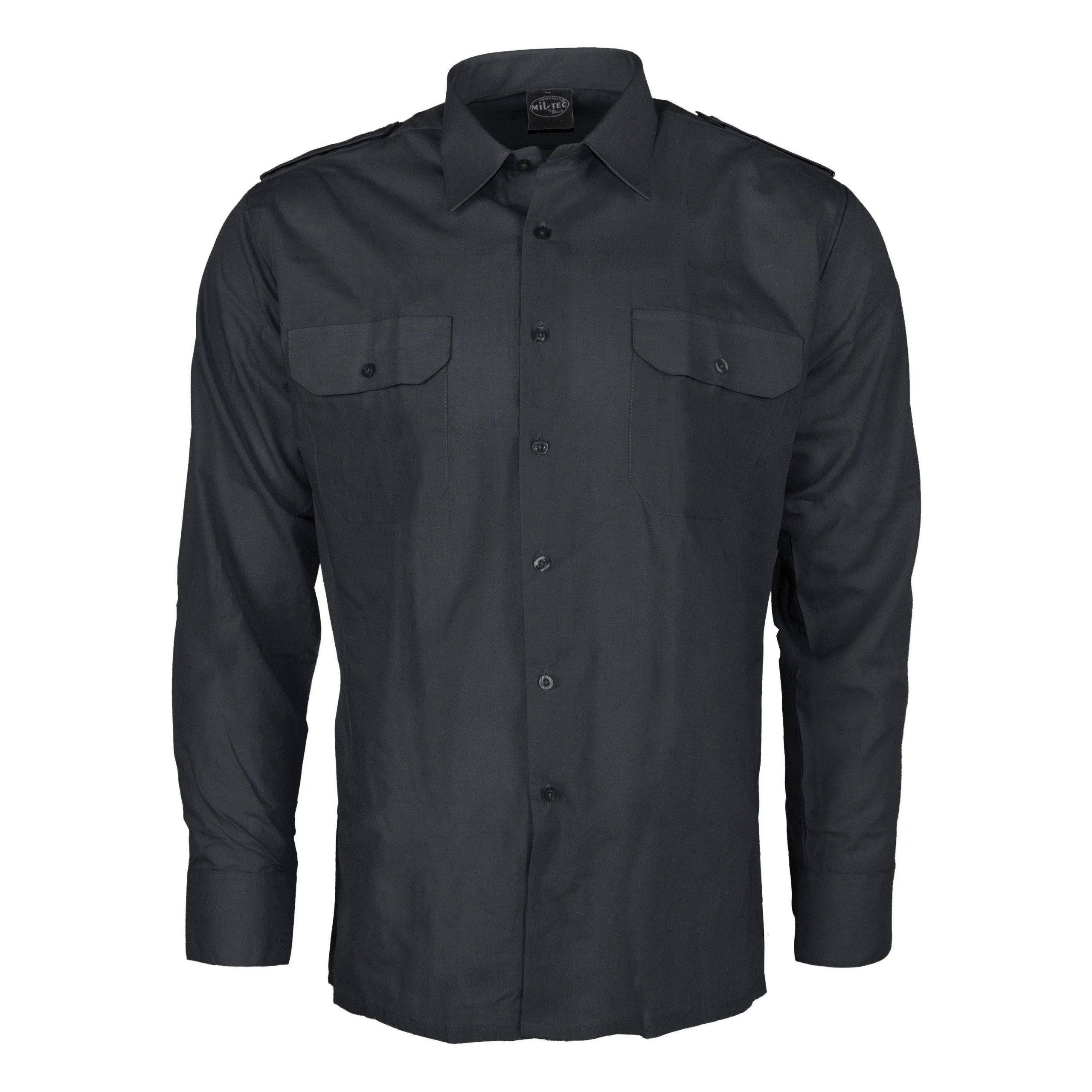Diensthemd Langarm schwarz