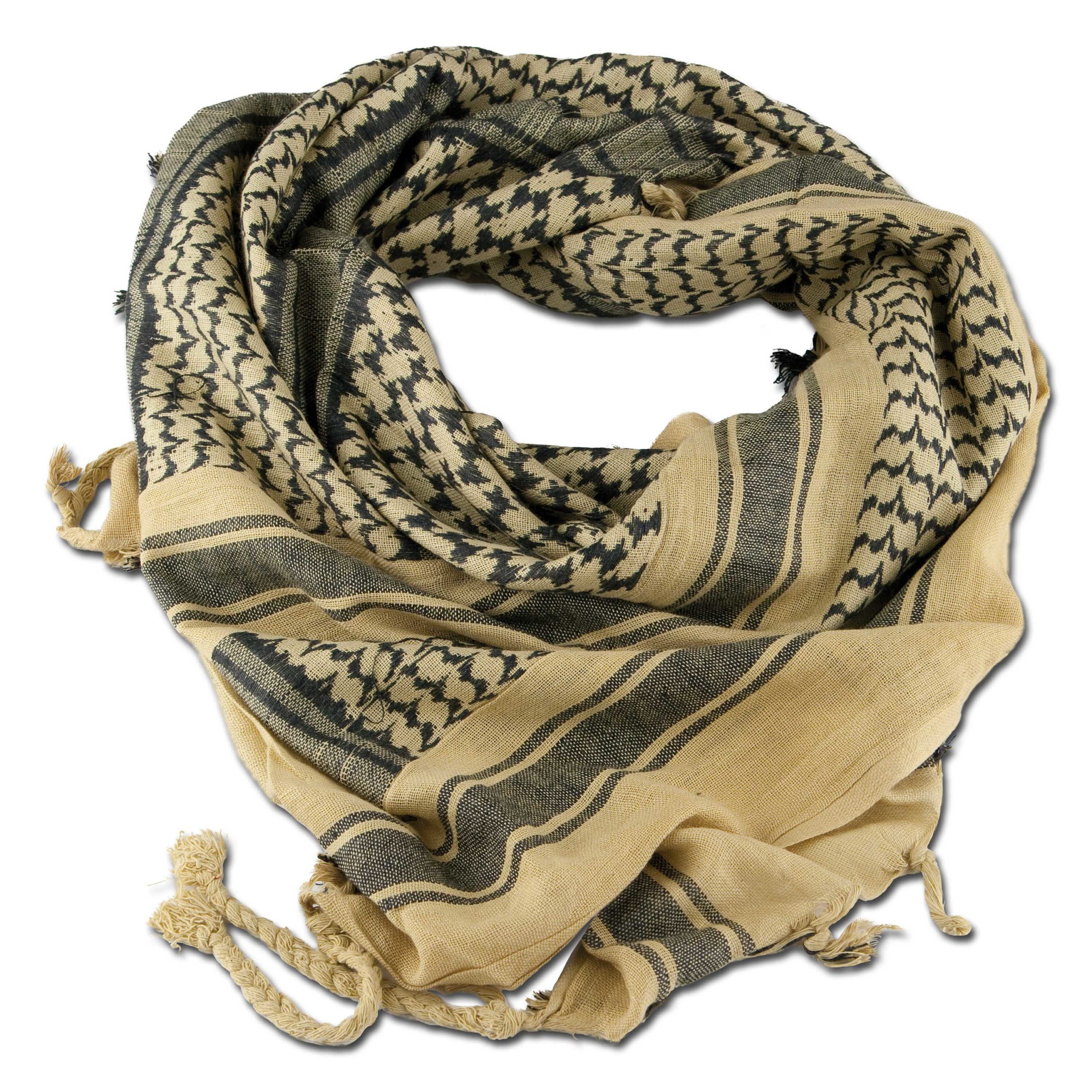 Shemag khaki schwarz