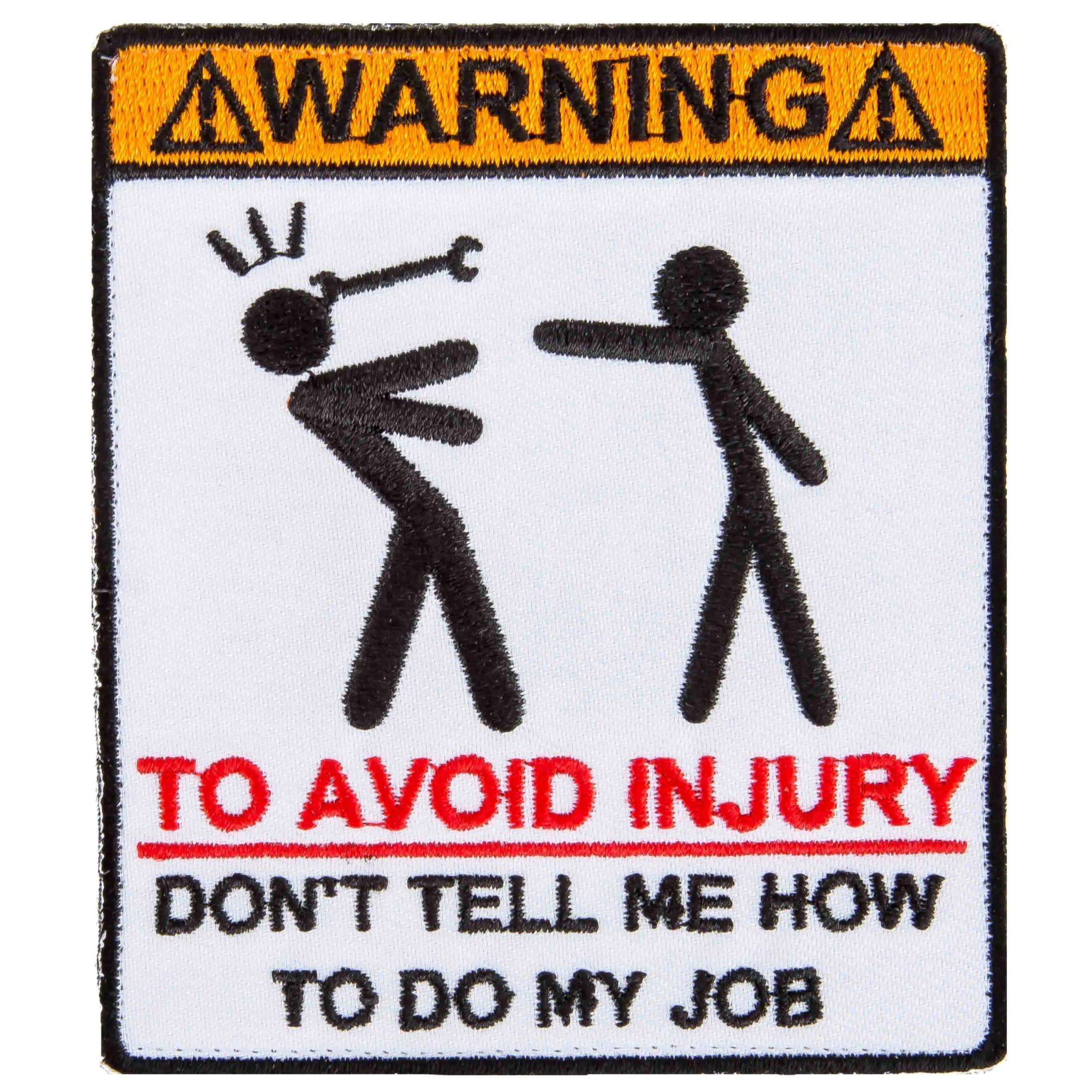 MD-Textil Patch Warning