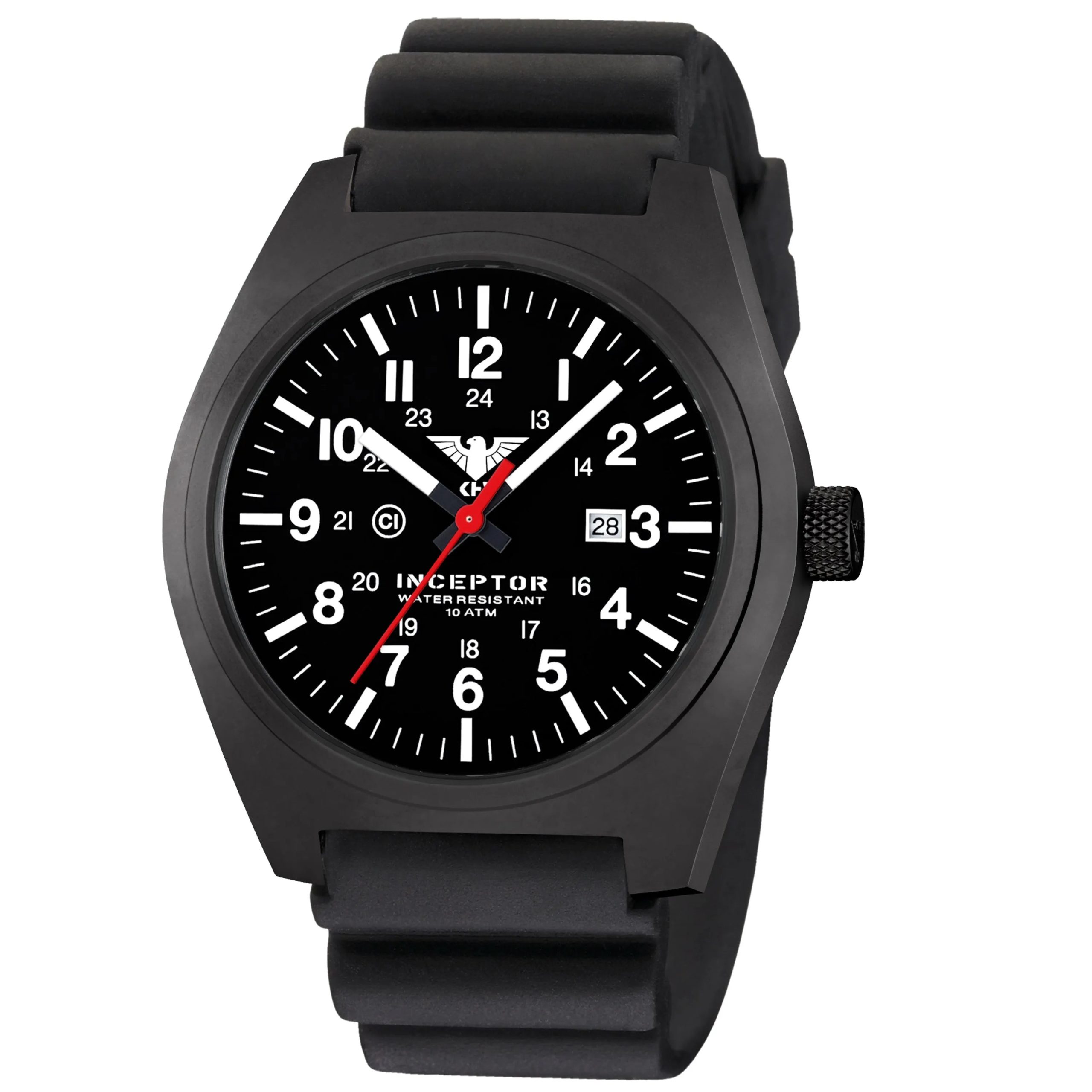 KHS Uhr Inceptor Black Steel Diverband schwarz