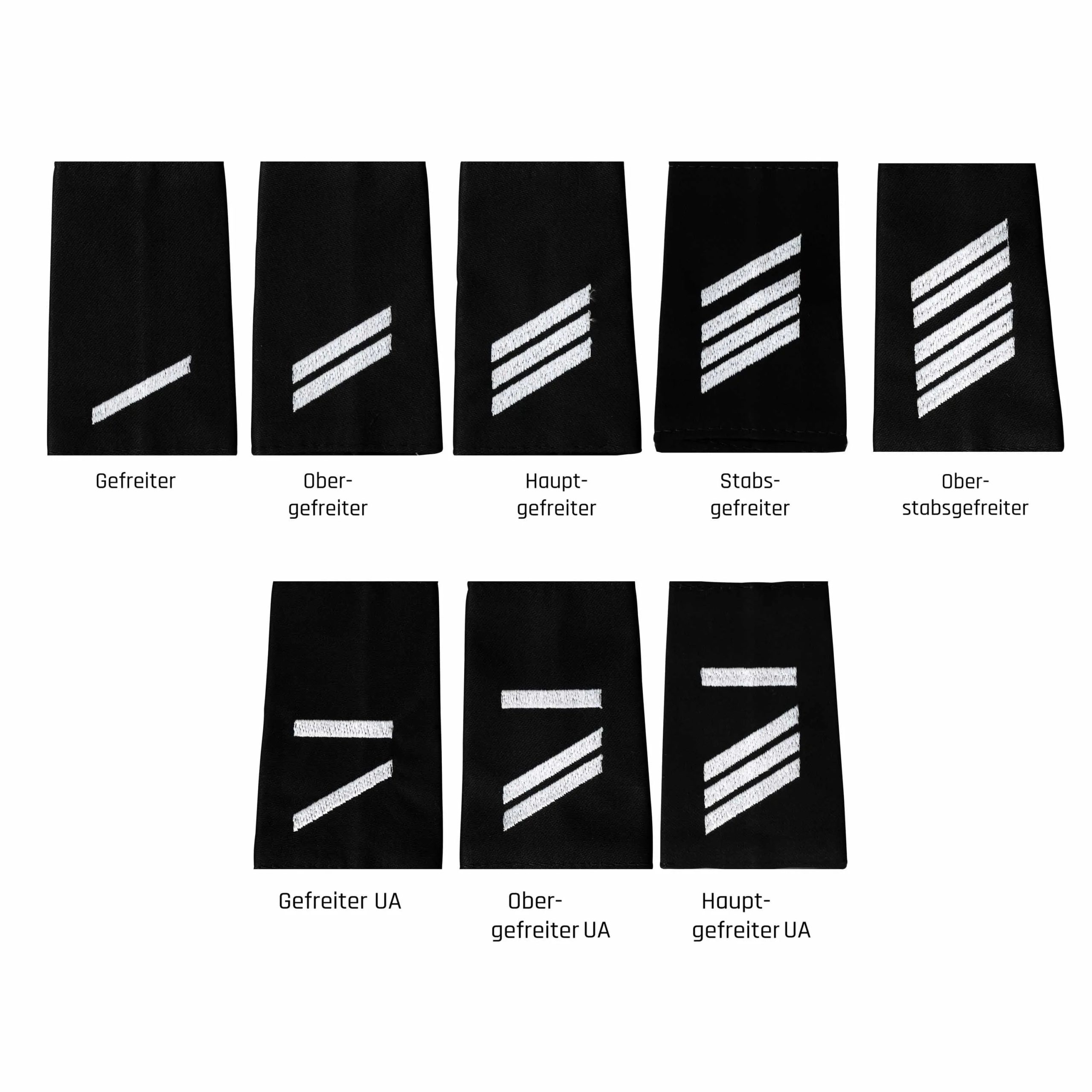 BW Rangabzeichen schwarz/weiß