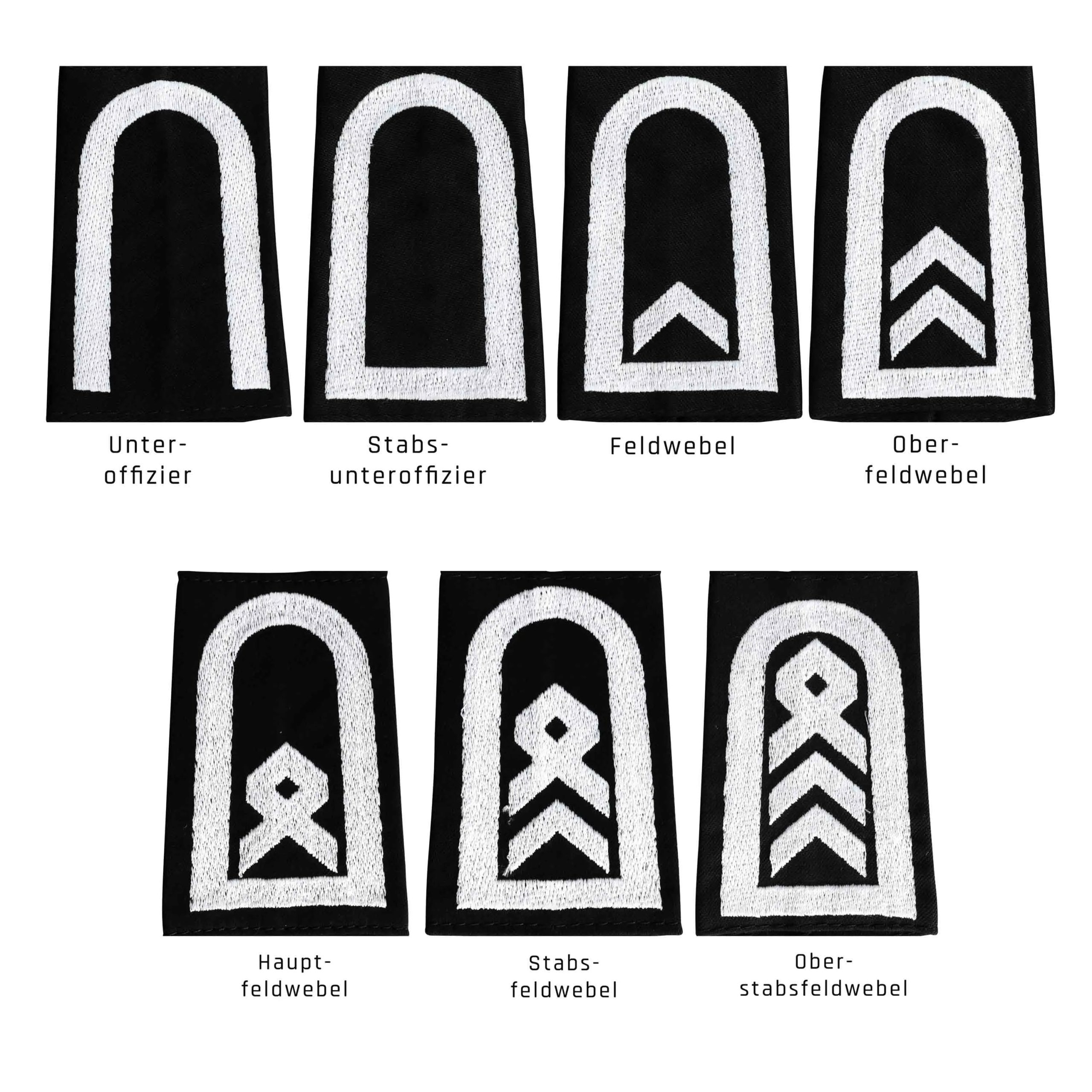 BW Rangabzeichen schwarz/weiß