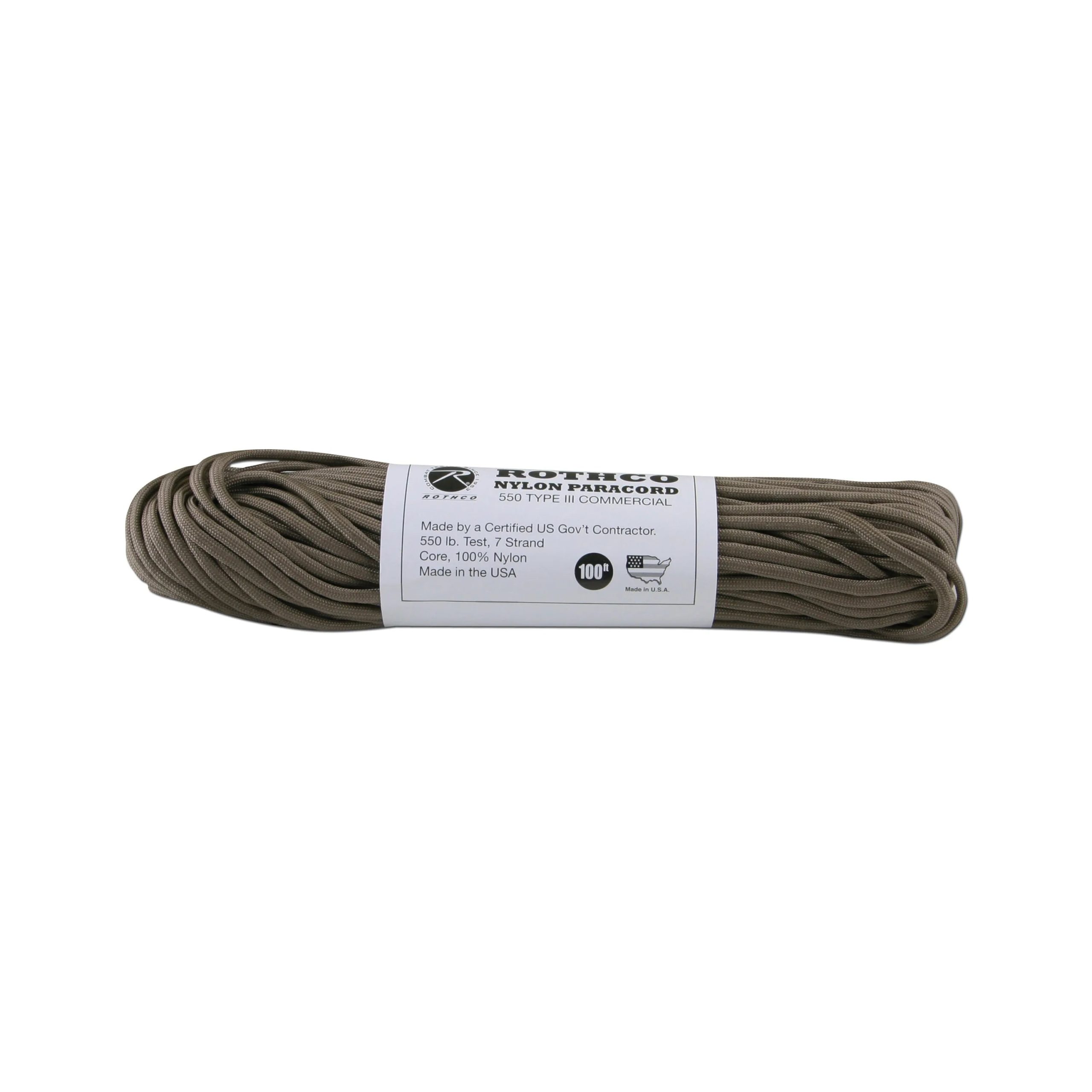 Rothco Fallschirmleine Nylon Type III 550 LB tan