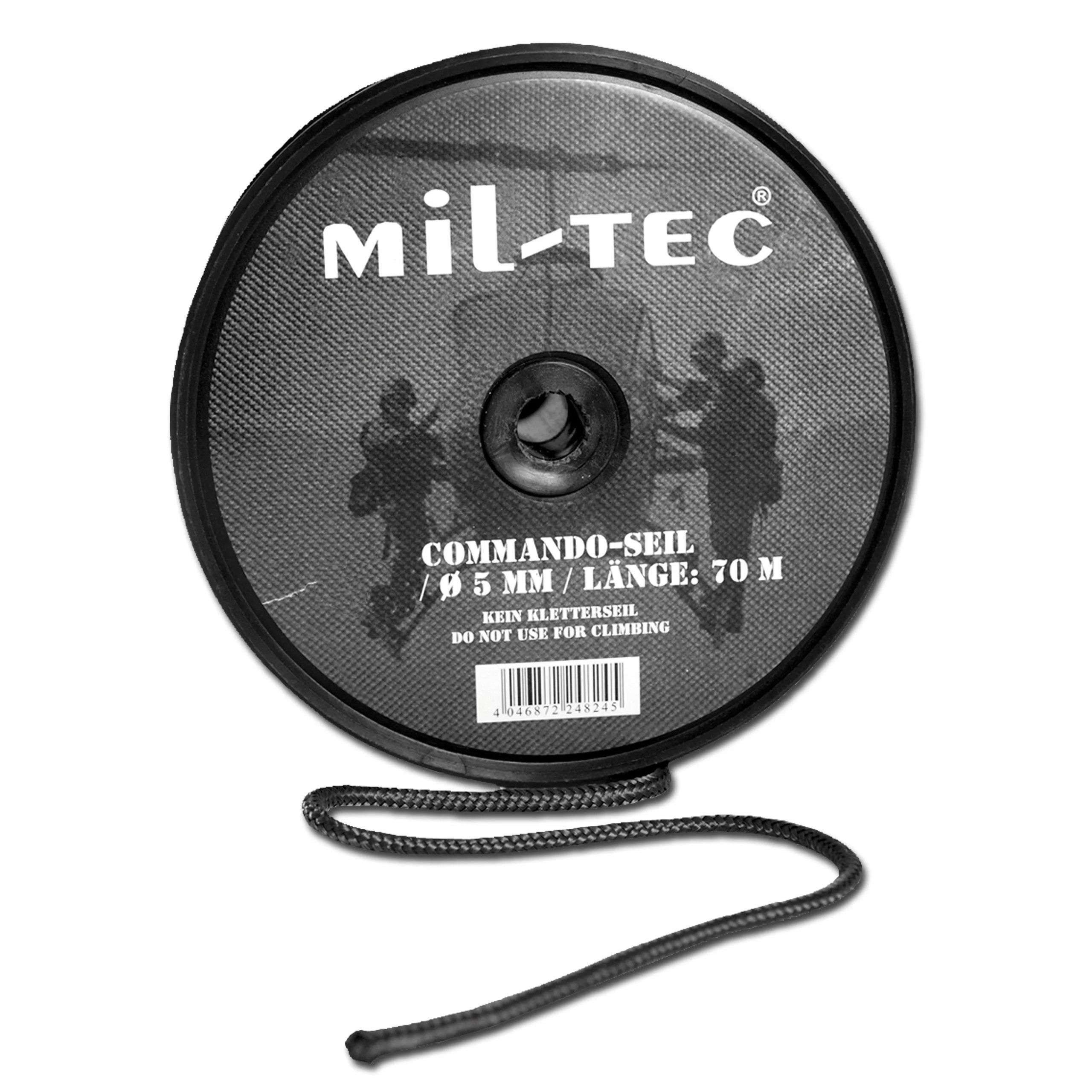 Kommandoseil schwarz 5 mm, 70 m