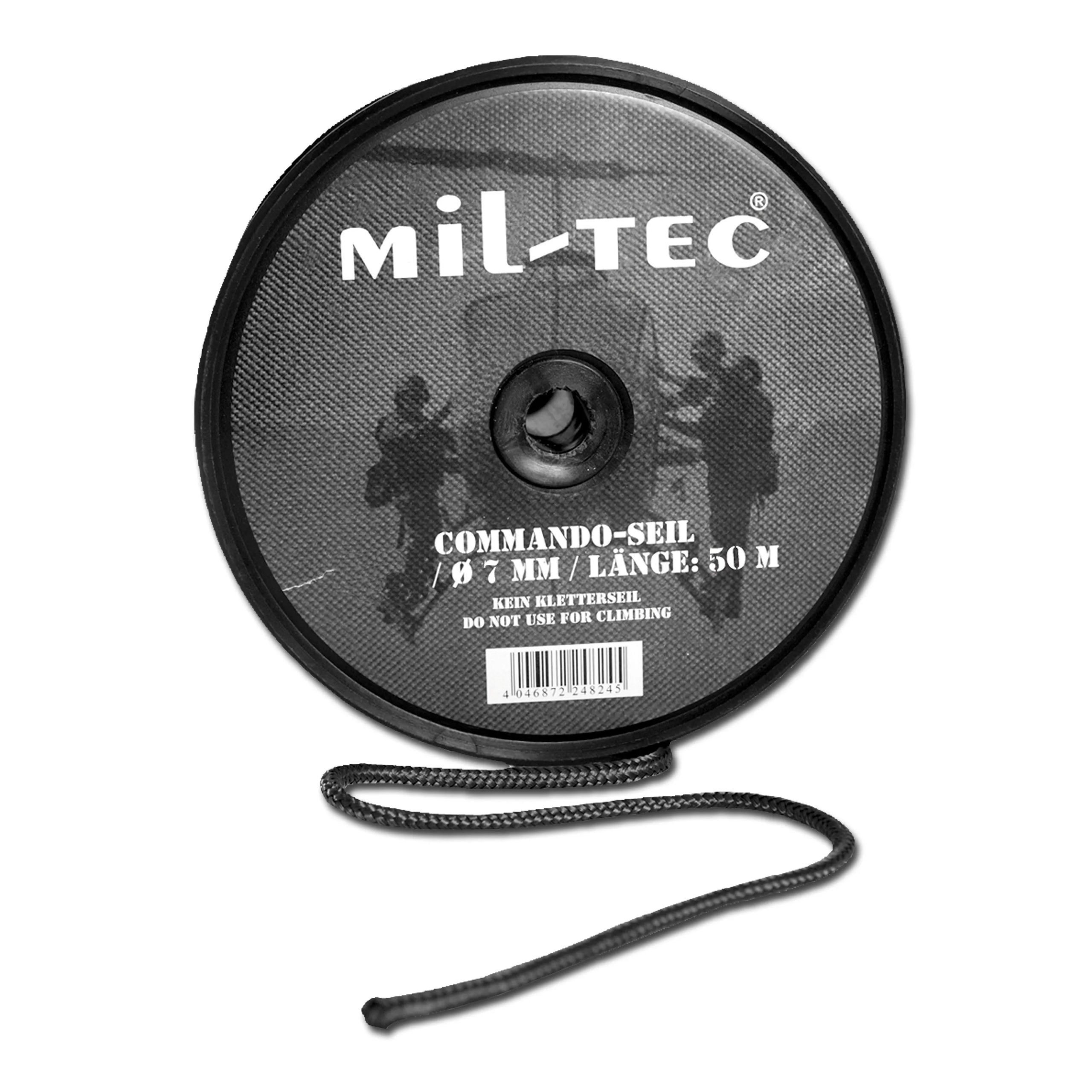 Kommandoseil schwarz 7 mm, 50 m