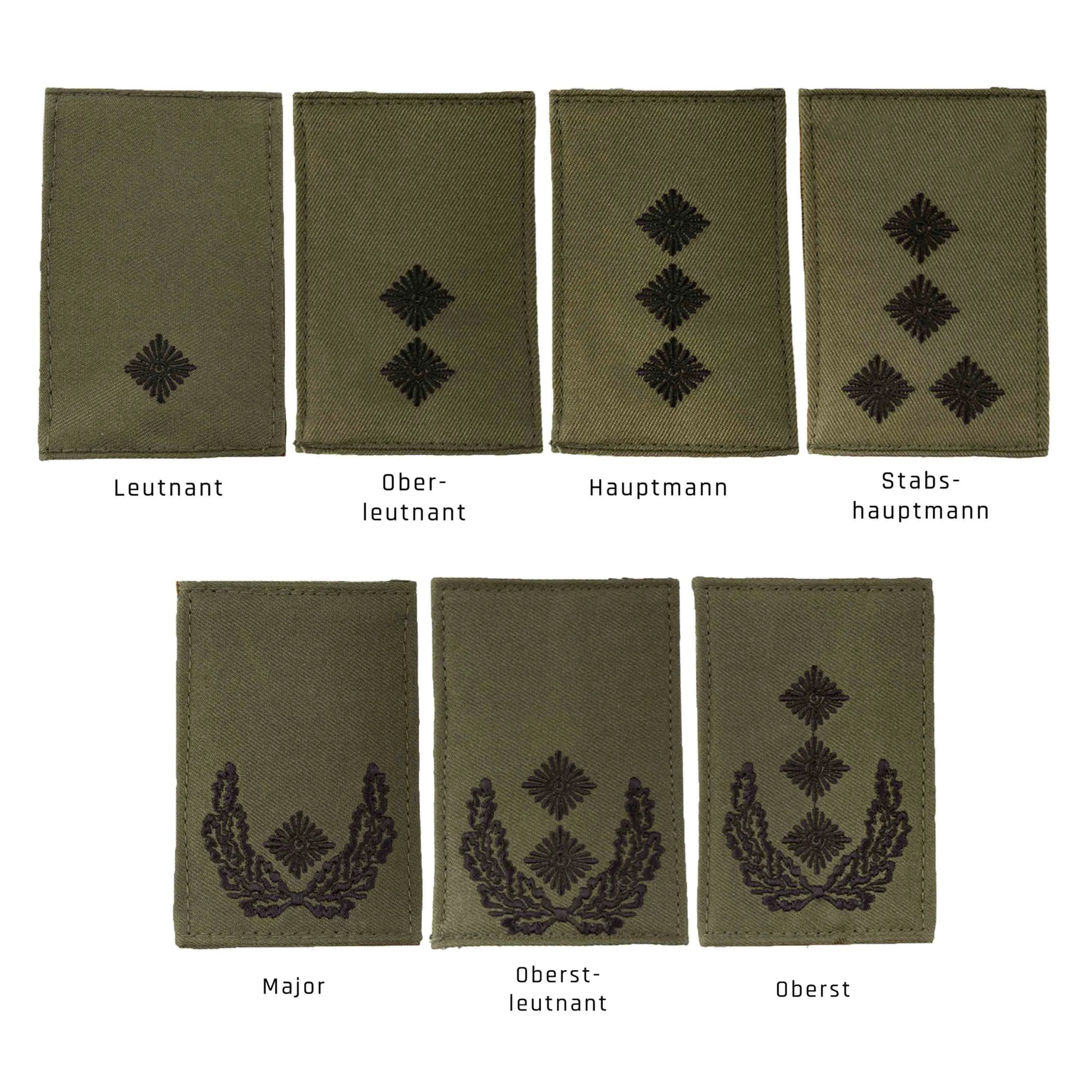 BW Rangabzeichen Klett oliv/schwarz
