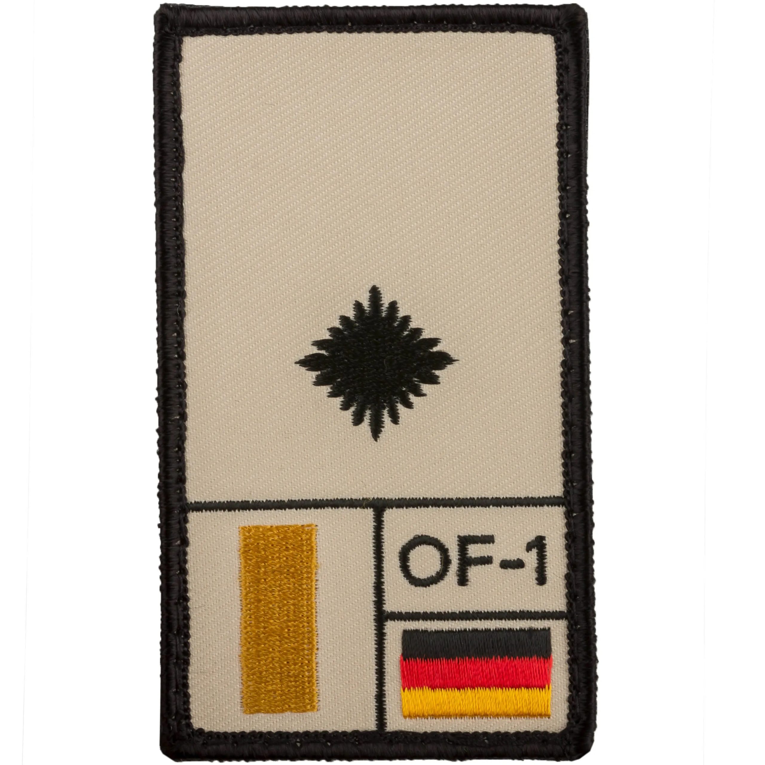 Café Viereck Rank Patch Leutnant sand