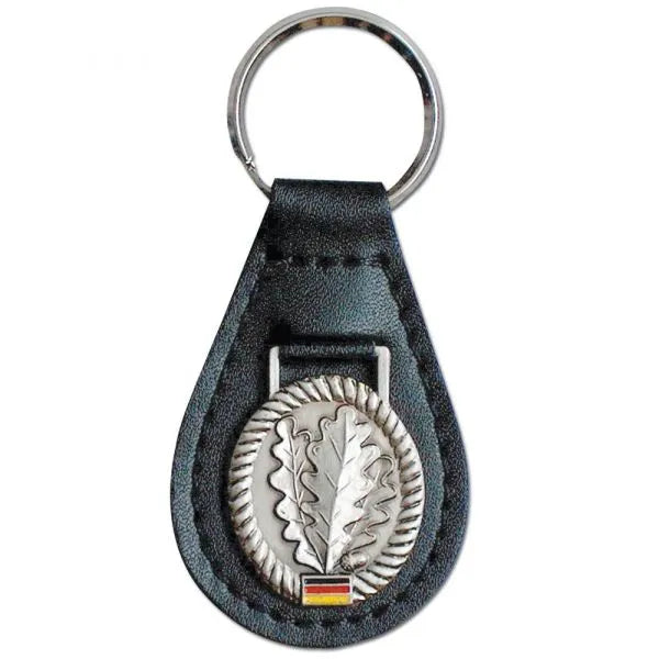 Schlüsselanhänger mit Barettabzeichen Jäger silberfarben